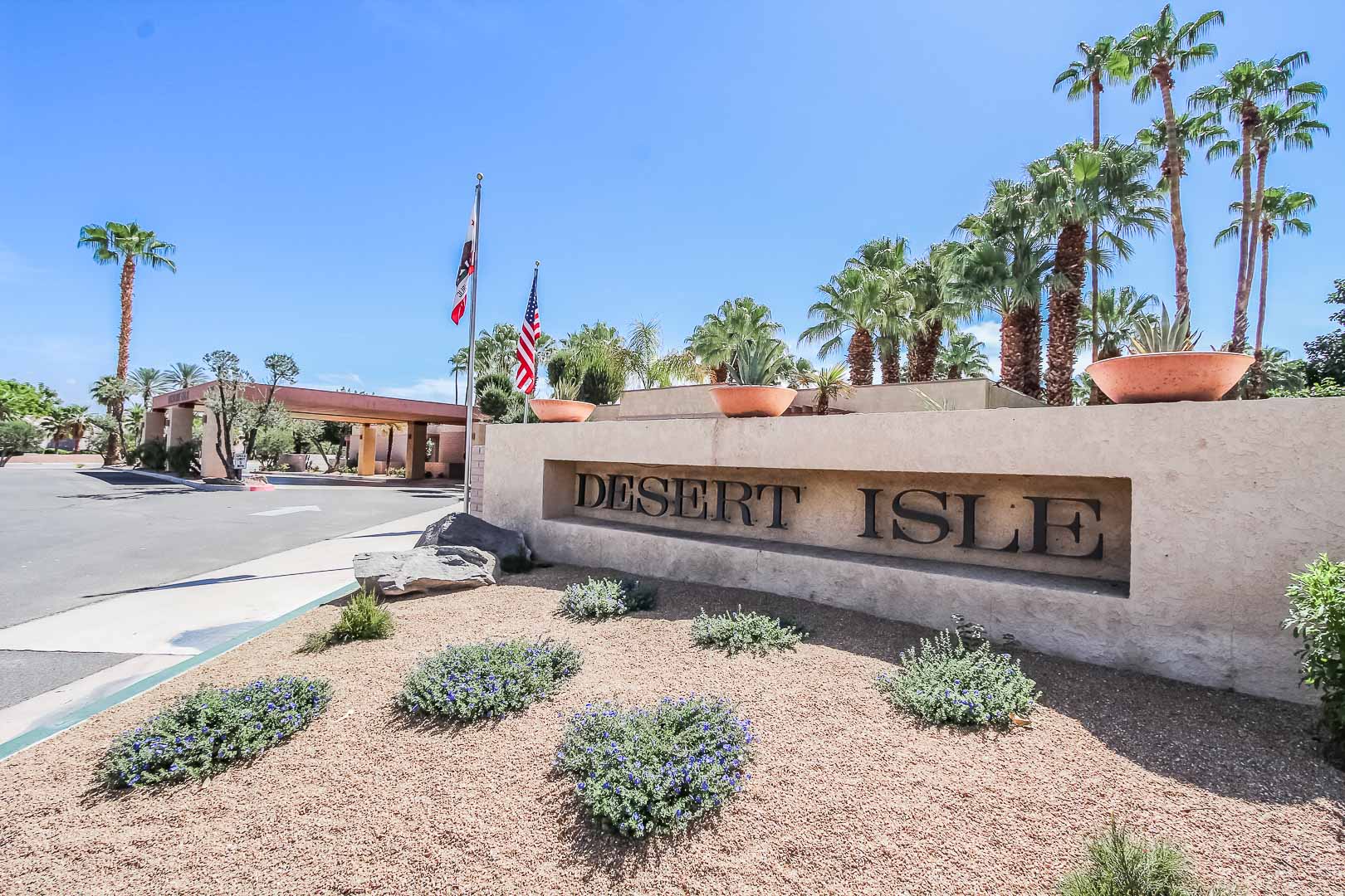 Sunny skies at VRI's Desert Isle Resort in California.